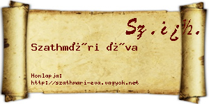 Szathmári Éva névjegykártya