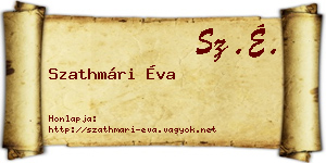 Szathmári Éva névjegykártya