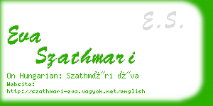 eva szathmari business card